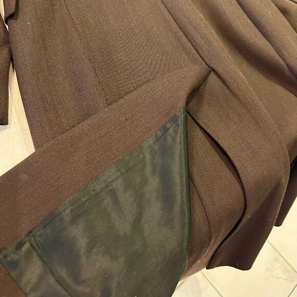 Suiting - Teenflo for Holt Renfrew by Maurice Tarica Suit Chocolate Brown – Sz 2 - Picture 8 of 12